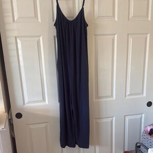 Navy Blue Spaghetti Strap Jumpsuit